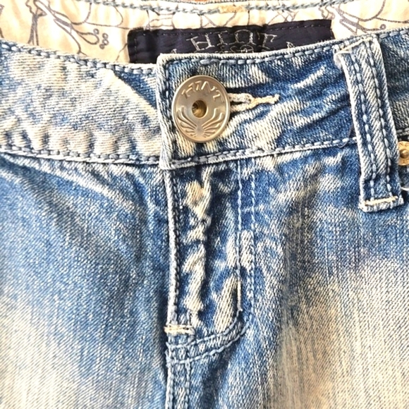 2 pc Set Charlotte Russe Ruffled Racer Top (M) & Hint Cuffed Denim Shorts Size 9 - Picture 5 of 16